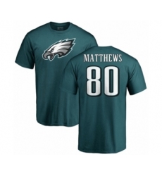 Nike Philadelphia Eagles #80 Jordan Matthews Green Name & Number Logo T-Shirt