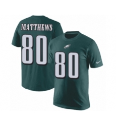 Nike Philadelphia Eagles #80 Jordan Matthews Green Rush Pride Name & Number T-Shirt