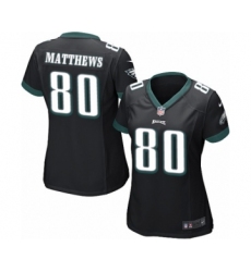 Women's Nike Philadelphia Eagles #80 Jordan Matthews Game Black Alternate NFL Jersey