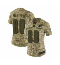 Women's Nike Philadelphia Eagles #80 Jordan Matthews Limited Camo 2018 Salute to Service NFL Jersey