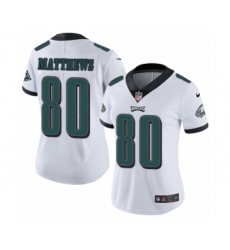 Women's Nike Philadelphia Eagles #80 Jordan Matthews White Vapor Untouchable Limited Player NFL Jersey