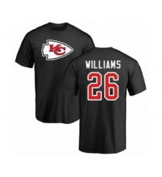 NFL Nike Kansas City Chiefs #26 Damien Williams Black Name & Number Logo T-Shirt