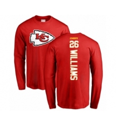 NFL Nike Kansas City Chiefs #26 Damien Williams Red Backer Long Sleeve T-Shirt