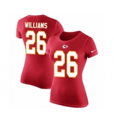 NFL Women's Nike Kansas City Chiefs #26 Damien Williams Red Rush Pride Name & Number T-Shirt