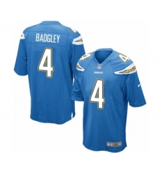 Men's Nike Los Angeles Chargers #4 Michael Badgley Game Electric Blue Alternate NFL Jersey
