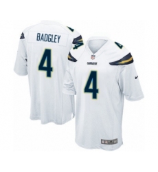Men's Nike Los Angeles Chargers #4 Michael Badgley Game White NFL Jersey