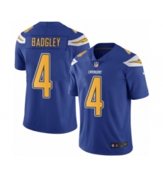Men's Nike Los Angeles Chargers #4 Michael Badgley Limited Electric Blue Rush Vapor Untouchable NFL Jersey