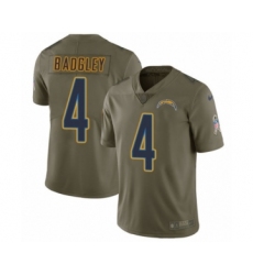 Men's Nike Los Angeles Chargers #4 Michael Badgley Limited Olive 2017 Salute to Service NFL Jersey