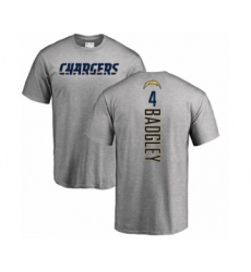 NFL Nike Los Angeles Chargers #4 Michael Badgley Ash Backer T-Shirt