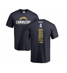 NFL Nike Los Angeles Chargers #4 Michael Badgley Navy Blue Backer T-Shirt