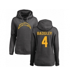 NFL Women's Nike Los Angeles Chargers #4 Michael Badgley Ash One Color Pullover Hoodie