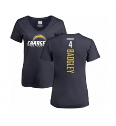 NFL Women's Nike Los Angeles Chargers #4 Michael Badgley Navy Blue Backer T-Shirt