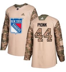 Men's Adidas New York Rangers #44 Neal Pionk Camo Authentic 2017 Veterans Day Stitched NHL Jersey