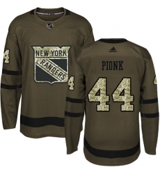 Men's Adidas New York Rangers #44 Neal Pionk Green Salute to Service Stitched NHL Jersey