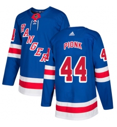 Men's Adidas New York Rangers #44 Neal Pionk Royal Blue Home Authentic Stitched NHL Jersey