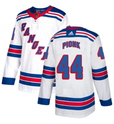 Men's Adidas New York Rangers #44 Neal Pionk White Road Authentic Stitched NHL Jersey