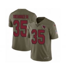 Men's Nike Arizona Cardinals #35 D.J. Swearinger SR Limited Olive 2017 Salute to Service NFL Jersey