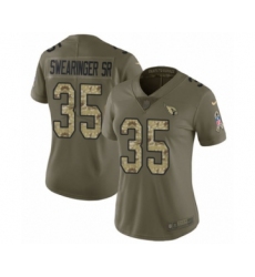 Women's Nike Arizona Cardinals #35 D.J. Swearinger SR Limited Olive Camo 2017 Salute to Service NFL Jersey