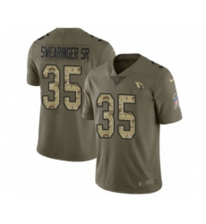 Youth Nike Arizona Cardinals #35 D.J. Swearinger SR Limited Olive Camo 2017 Salute to Service NFL Jersey