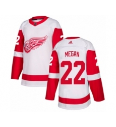 Youth Adidas Detroit Red Wings #22 Wade Megan Authentic White Away NHL Jersey