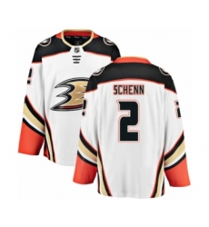 Youth Anaheim Ducks #2 Luke Schenn Authentic White Away Fanatics Branded Breakaway NHL Jersey