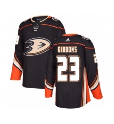 Men's Adidas Anaheim Ducks #23 Brian Gibbons Premier Black Home NHL Jersey