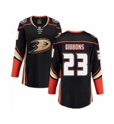 Women's Anaheim Ducks #23 Brian Gibbons Authentic Black Home Fanatics Branded Breakaway NHL Jersey