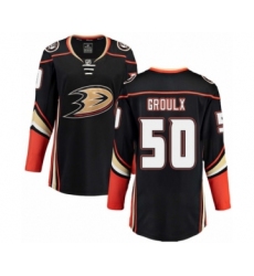 Women's Anaheim Ducks #50 Benoit-Olivier Groulx Authentic Black Home Fanatics Branded Breakaway NHL Jersey