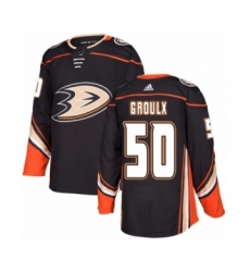 Youth Adidas Anaheim Ducks #50 Benoit-Olivier Groulx Premier Black Home NHL Jersey