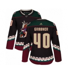 Women's Adidas Arizona Coyotes #40 Michael Grabner Premier Black Alternate NHL Jersey