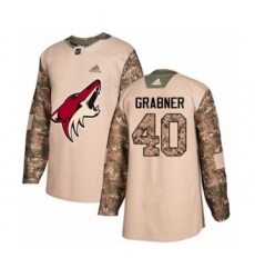 Youth Adidas Arizona Coyotes #40 Michael Grabner Authentic Camo Veterans Day Practice NHL Jersey