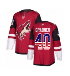 Youth Adidas Arizona Coyotes #40 Michael Grabner Authentic Red USA Flag Fashion NHL Jersey