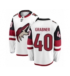 Youth Arizona Coyotes #40 Michael Grabner Authentic White Away Fanatics Branded Breakaway NHL Jersey