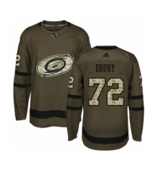 Men's Adidas Carolina Hurricanes #72 Jack Drury Authentic Green Salute to Service NHL Jersey