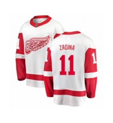 Youth Detroit Red Wings #11 Filip Zadina Authentic White Away Fanatics Branded Breakaway NHL Jersey