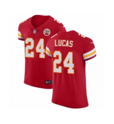 Men's Nike Kansas City Chiefs #24 Jordan Lucas Red Team Color Vapor Untouchable Elite Player NFL Jersey