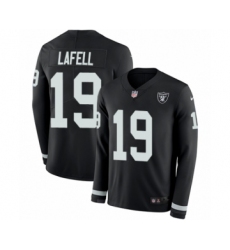 Men's Nike Oakland Raiders #19 Brandon LaFell Limited Black Therma Long Sleeve NFL Jersey