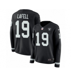 Women's Nike Oakland Raiders #19 Brandon LaFell Limited Black Therma Long Sleeve NFL Jersey