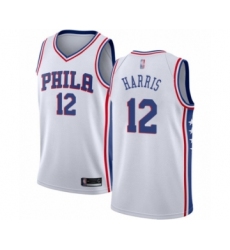 Men's Philadelphia 76ers #12 Tobias Harris Authentic White Basketball Jersey - Association Edition