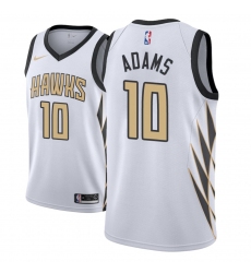Men NBA 2018-19 Atlanta Hawks #10 Jaylen Adams City Edition White Jersey