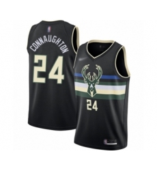 Women's Milwaukee Bucks #24 Pat Connaughton Swingman Black Finished Basketball Jersey - Statement Edition