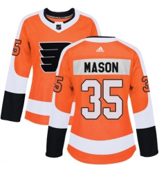 Women's Adidas Philadelphia Flyers #35 Steve Mason Orange Home Authentic Stitched NHL Jersey