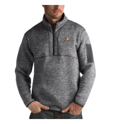 Men's Anaheim Ducks Antigua Fortune Quarter-Zip Pullover Jacket Black