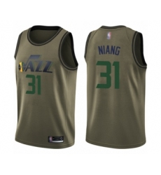 Youth Utah Jazz #31 Georges Niang Swingman Green Salute to Service Basketball Jersey