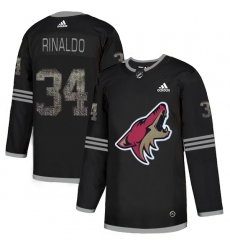 Men's Adidas Arizona Coyotes #34 Zac Rinaldo Black Authentic Classic Stitched NHL Jersey