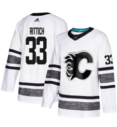 Men's Adidas Calgary Flames #33 David Rittich White 2019 All-Star Game Parley Authentic Stitched NHL Jersey