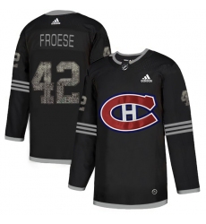 Men's Adidas Montreal Canadiens #42 Byron Froese Black Authentic Classic Stitched NHL Jersey