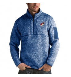 Men's Arizona Coyotes Antigua Fortune Quarter-Zip Pullover Jacket Blue