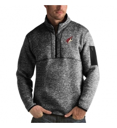 Men's Arizona Coyotes Antigua Fortune Quarter-Zip Pullover Jacket Charcoal