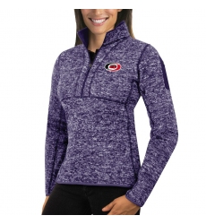 Carolina Hurricanes Antigua Women's Fortune Zip Pullover Sweater Purple